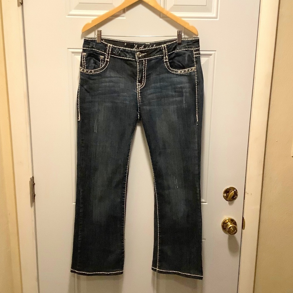 L.A. idol| Sz 13 Jeans Dark Wash Western Festival Cowgirl